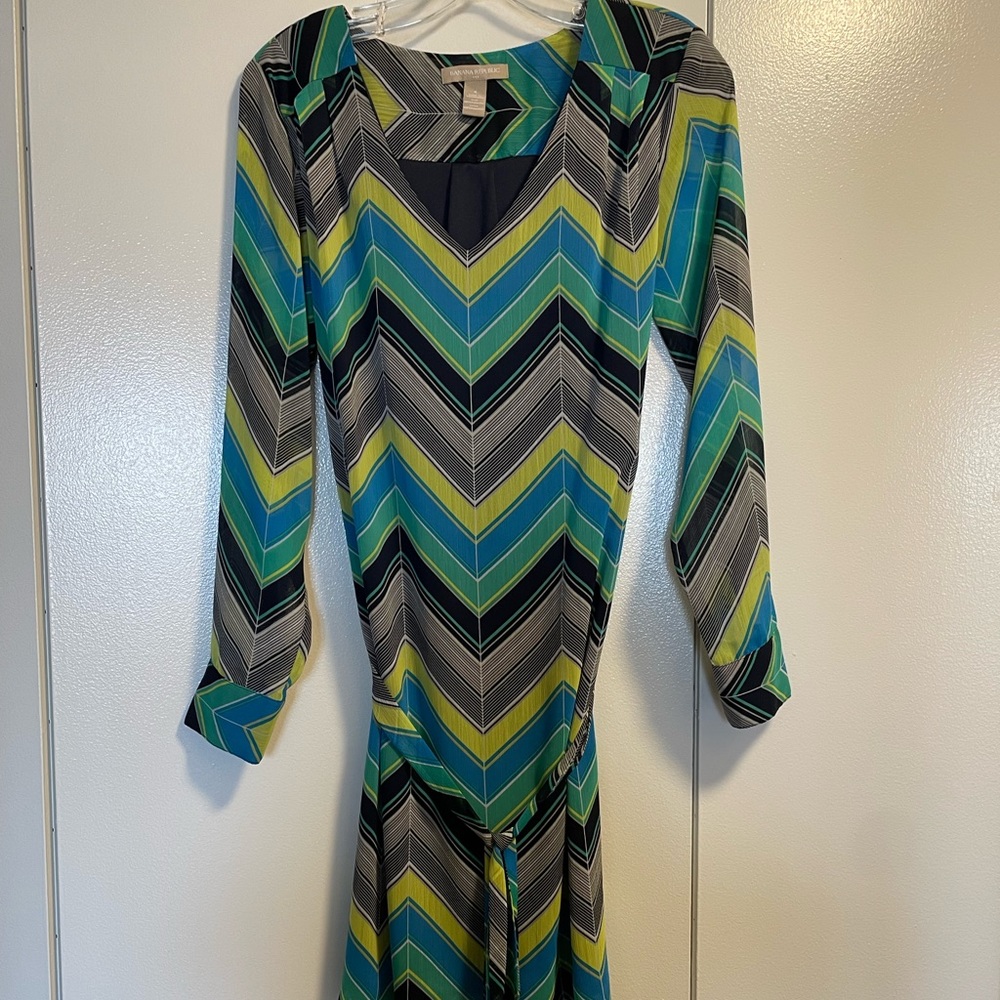 Banana Republic crepe striped dress - worn once!